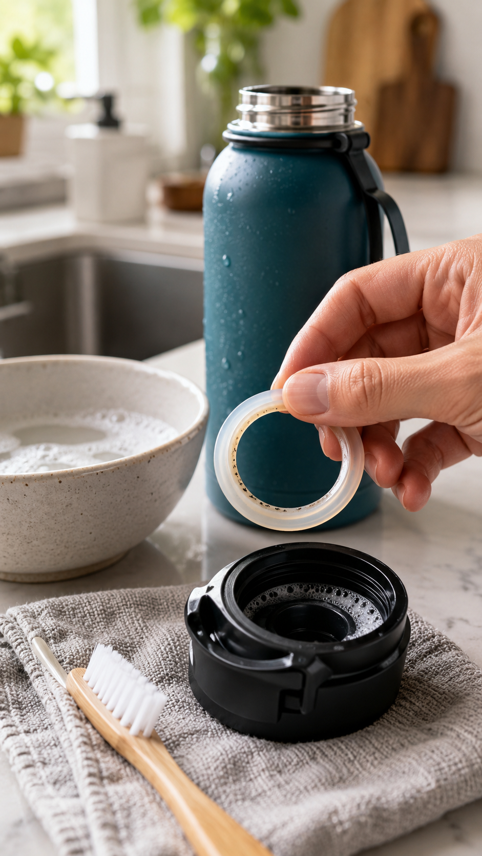 How to Clean a Water Bottle Gasket: Hidden Germs, Mold, and Safe Sanitizing Methods