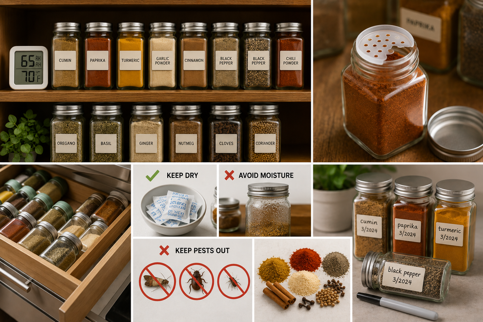 How to Store Ground Spices in the Pantry: Moisture, Pantry Pests, and Rancidity Risks