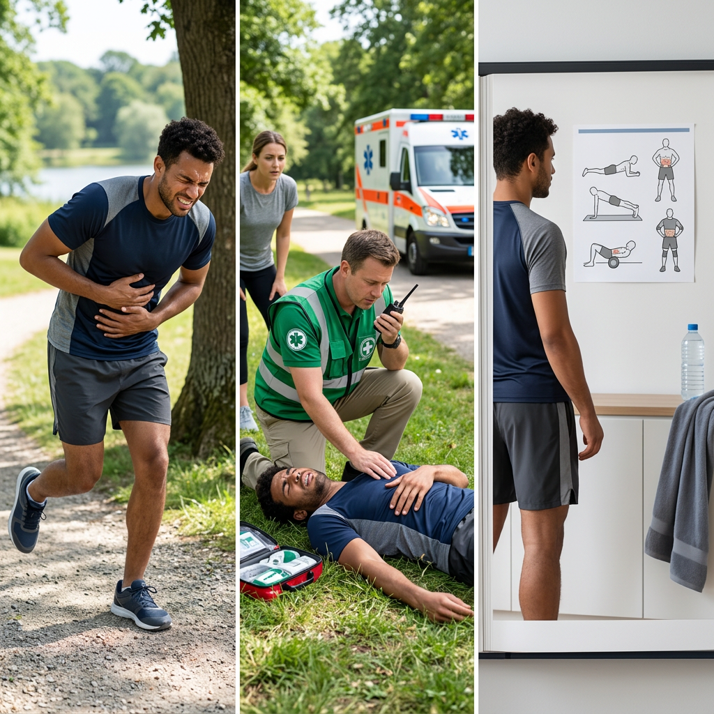 Realistic text-free spleen injury exercise scene